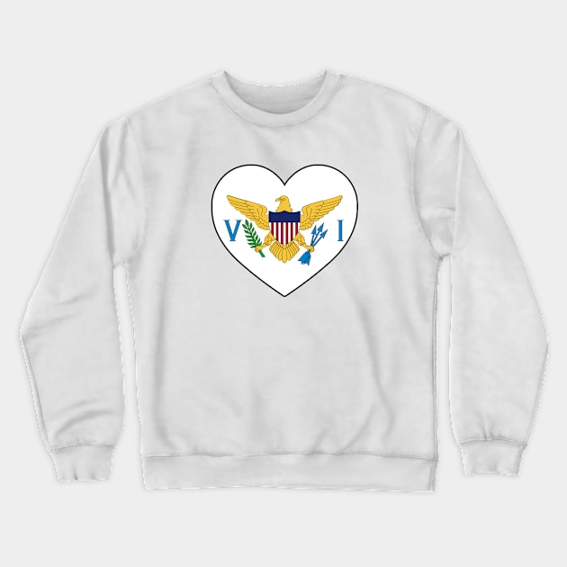 Heart - US Virgin Islands Crewneck Sweatshirt by Tridaak